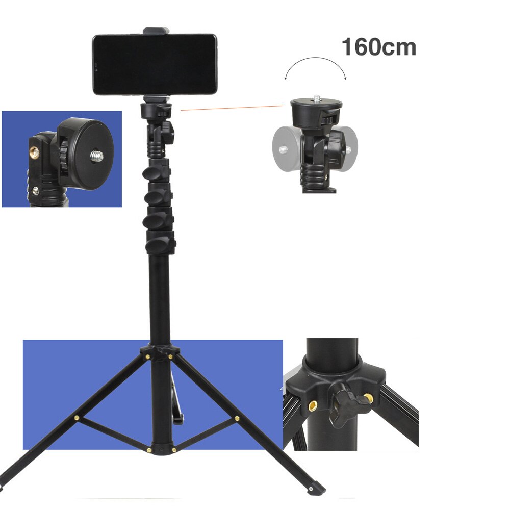 Portable Phone Tripod Compact Video Camera Aluminum Travel Mobile Phone Stand Holder Tripode For Phone Travel Patry
