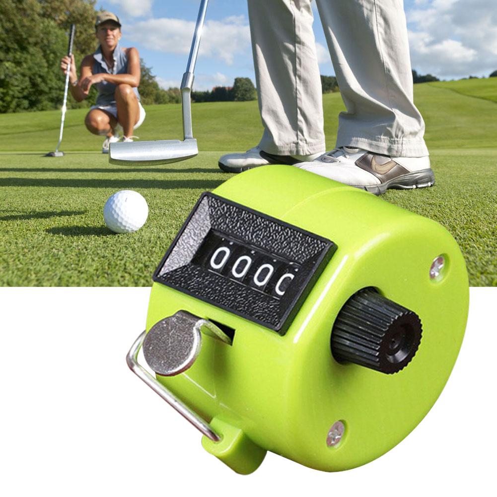1x Hand Tally Counter metal counter 4 digit Manual counters Pressing the manual counter People Counting Clicker Golf Points: Green