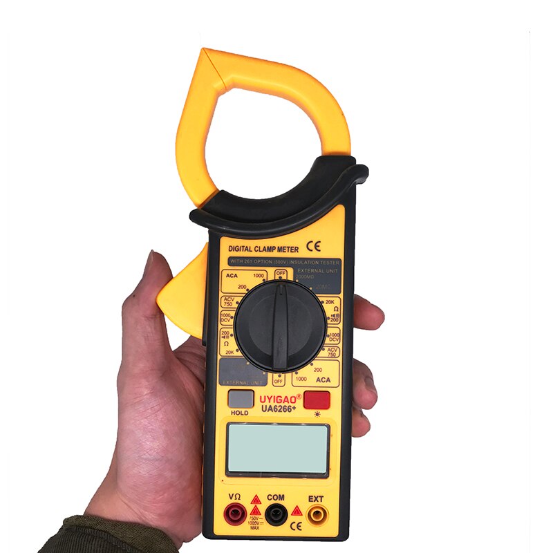 50mm Digital Clamp Meter Multimeter Large Range Measurement Mini ACA AC DC Current Clamp Meter with Data Hold Function