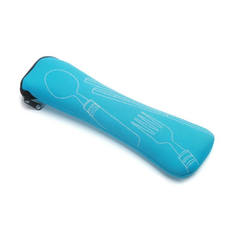 Travel Cutlery Tableware Zipper Bag Outdoor Travel Camping Recyclable Cutlery Pouch Chopsticks Spoon Cloth Storage Bag Selling: 02
