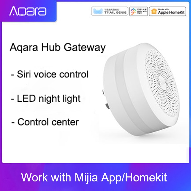 Original mijia aqara hub gateway med led natlys smart work with for apple homekit international edition gateway