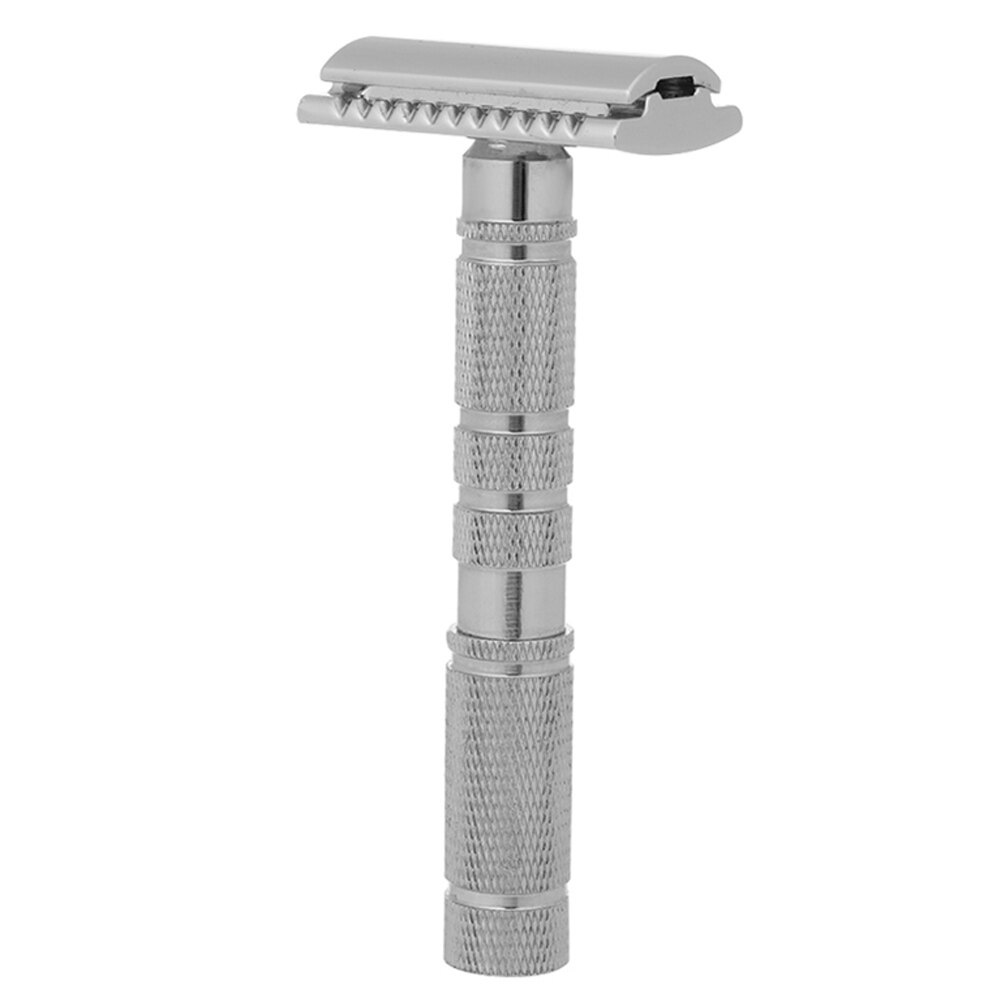 Máquina de afeitar clásica de Metal para hombre y mujer, afeitadora Manual de doble hoja con cuchillas, desmontable y portátil, para Barba y depilación: ZR2194