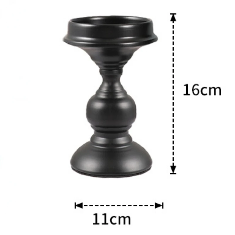 Candelabro de madera de mesa, candelabro blanco Retro, decoración del hogar, estante de velas de madera, fotografía nostálgica, 1 unidad o 1 Juego: Blanco