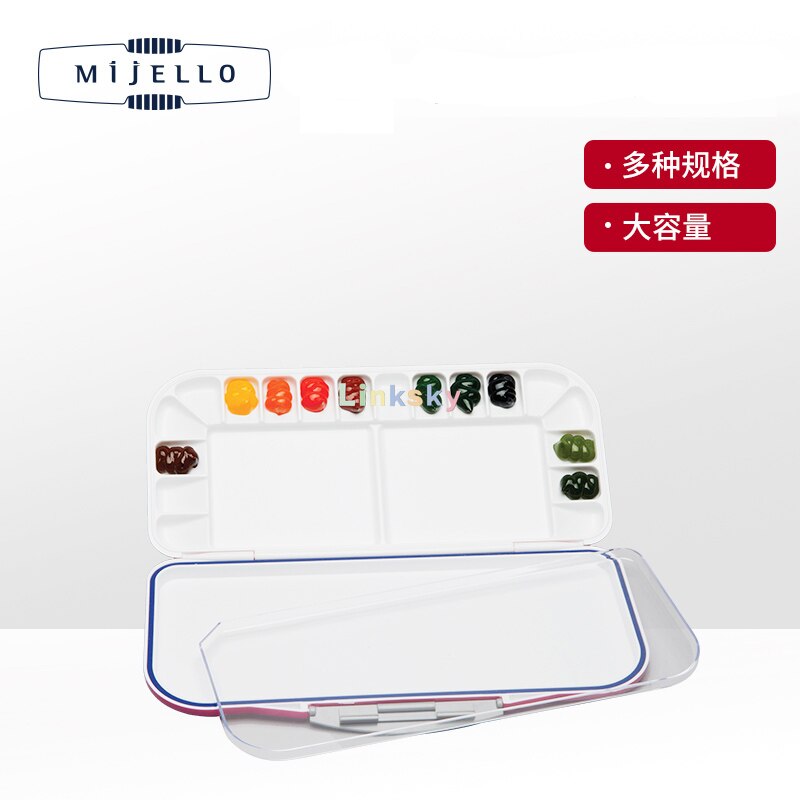 Mijello – Palette aquarelle à Fusion étanche à l&#39;air, Palette à double usage, étanche à l&#39;air, offre une variété de puits, pour les professionnels