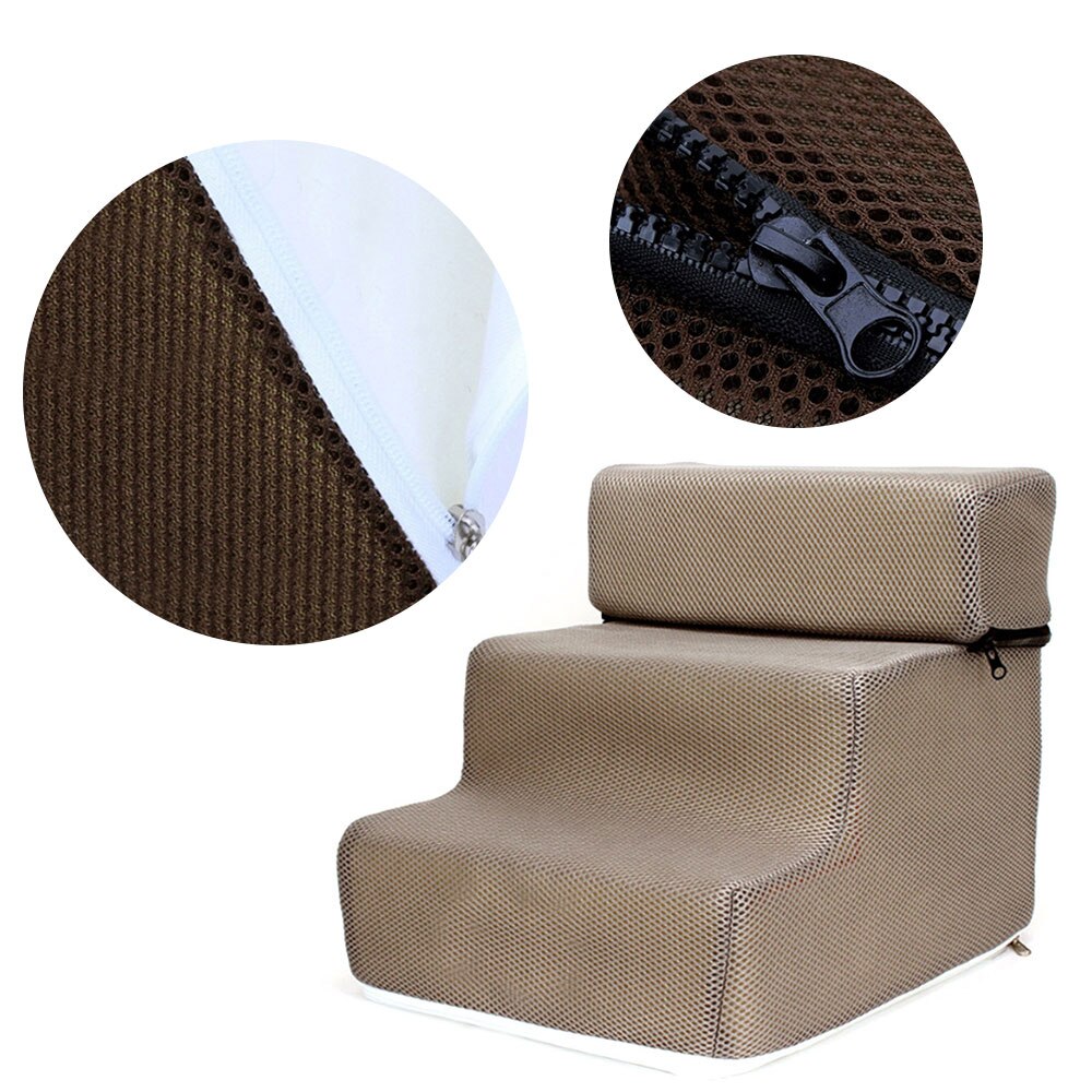 Escalier de lit pour animaux de compagnie échelle 2/3 marches amovible antidérapant rampe d'escalade lavable détachable chien lit échelle chat chien rampe chiot fournitures