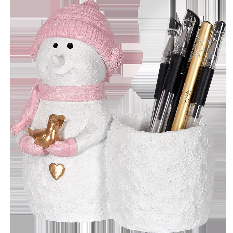 Conteneur de stylo bonhomme de neige, porte-stylo coréen de , pour les étudiants