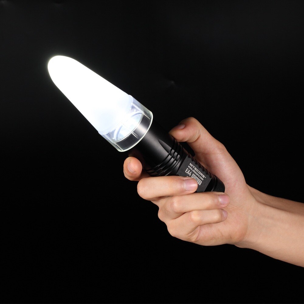 Ponta branca translúcida da varinha do tráfego do cone do difusor de nitecore ndf25 para a cabeça 25.4mm lanterna mh12v2 mh10v2 mh10s mh12s p10i p10v2