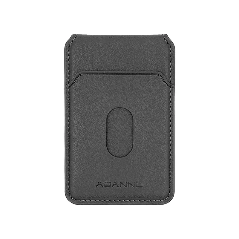 Portefeuille en cuir magnétique Magsafe, porte-carte de téléphone portable pour IPhone 16 15 14 13 12 Pro Max Plus, étui à aimant puissant pour carte bancaire de téléphone: Black