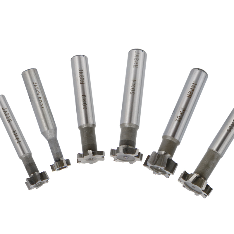 HAMPTON-fresa con ranura en T, broca enrutadora CNC de 8-20mm, fresa de extremo HSS para trabajo de Metal, herramienta de chavetero, fresado de extremo de carburo