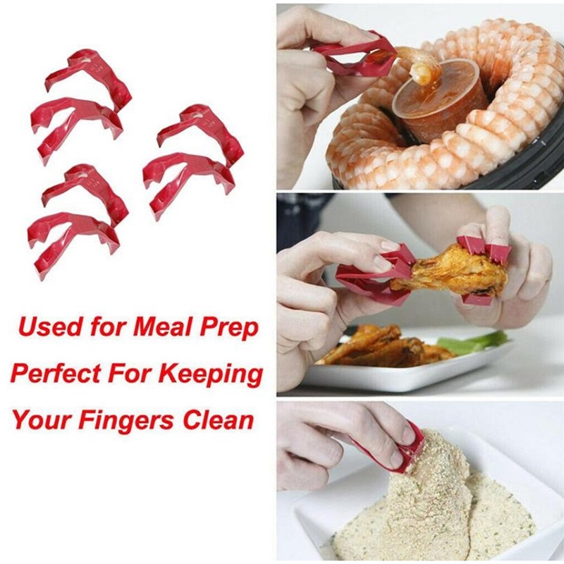 6 stk mini fingermad klip brugt til madlavning perfekt til at holde fingrene rene spisetang madclips køkkenredskaber
