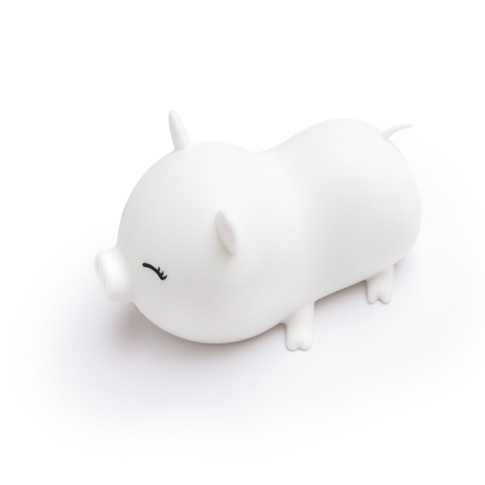 berühren Sensor Bunte Schwein LED Nachtlicht Karikatur Silikon Schreibtisch Tisch Lampe USB Schlafzimmer Nacht Lampe für freundlicher freundlicher Baby: Ursprünglich Titel