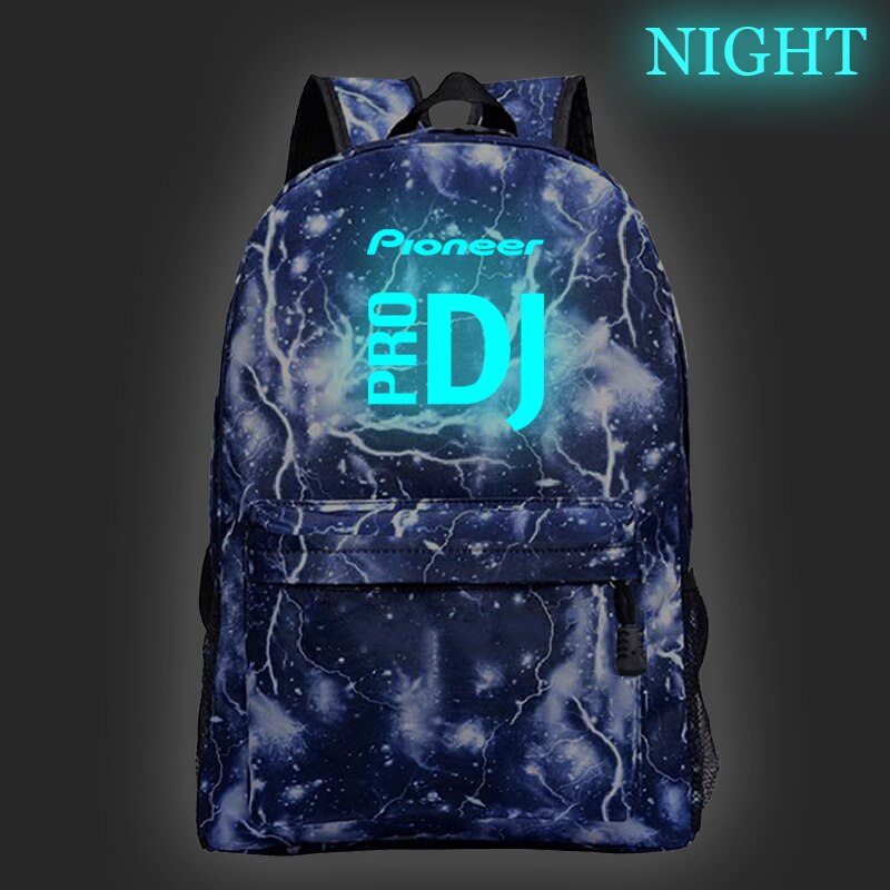 Pioneer Pro Dj Luminous School Rucksack Men Women Boys Girls School Bag Pattern Laptop Backpack Mochila: 9