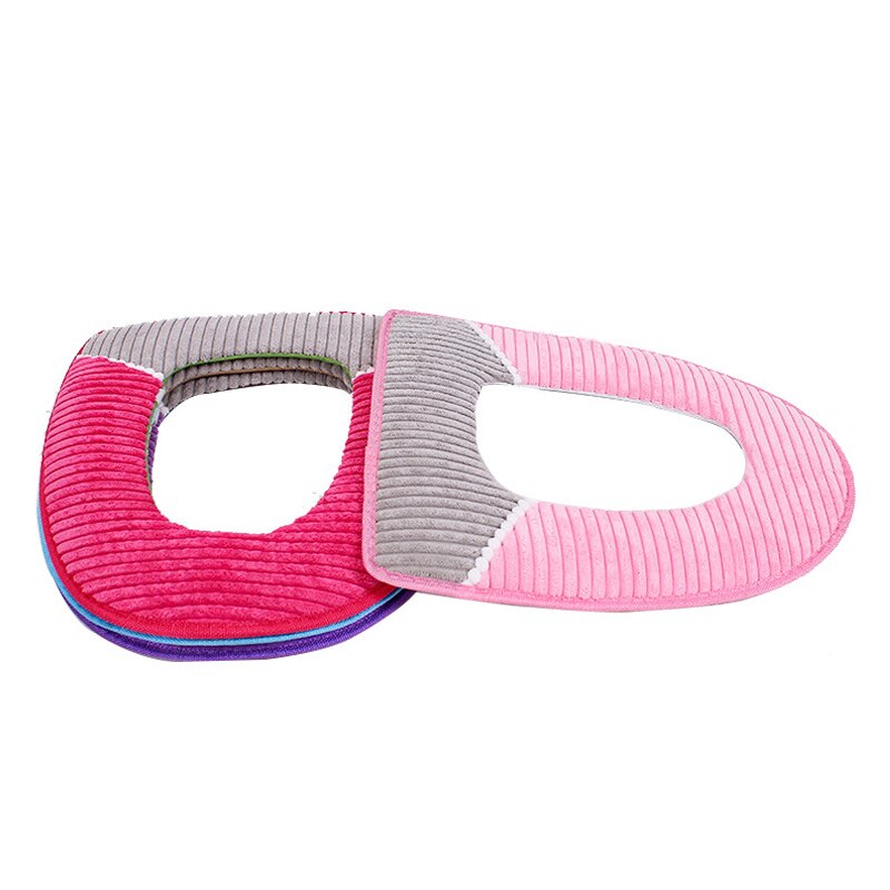Housse de siège de toilette en velours, confortable, corail, pour salle de bain, hiver, tapis de fermeture domestique, # S,