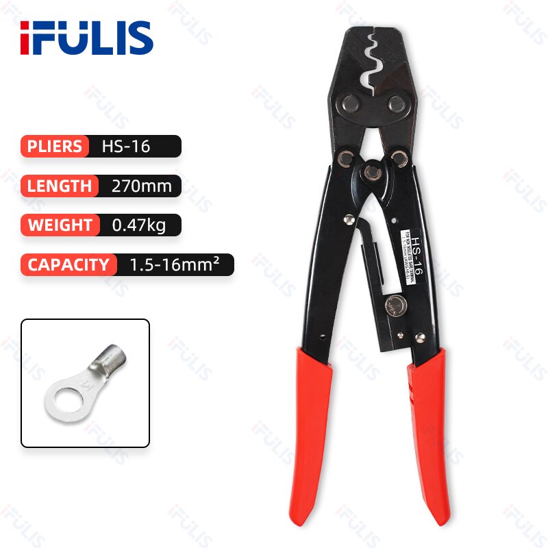 Japanese Multi-functional Crimping Tool Plier Pliers Pressure Clamp Crimper Crimp Electrical For Ferrule Hand Mini Small: HS-16
