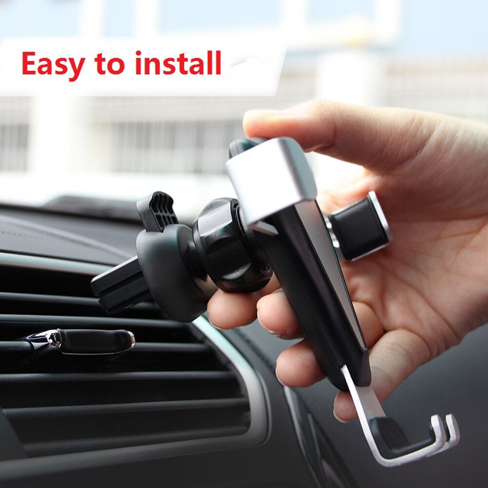 Car Gravity Car Phone GPS Holder Universal Smartphone Grip Air Vent Mount Mobil Phone Holder Stand For Car Black Gold Silver