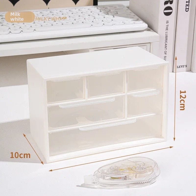 Nine Grids Drawers Style Cosmetic Makeup Storage Box Jewelry Accessories Organizer Guka DIY Beading Plastic Makeup Bag: Red