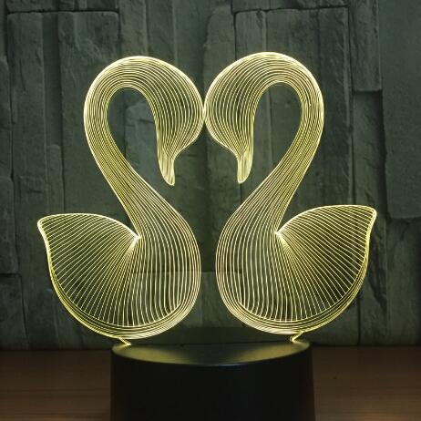 Valentinstag 3D Lampe LED-nachtlicht 7 Farben Tisch lampe Wohnkultur Birne berühren Sensor Luminarias für Frau: Liebe 10