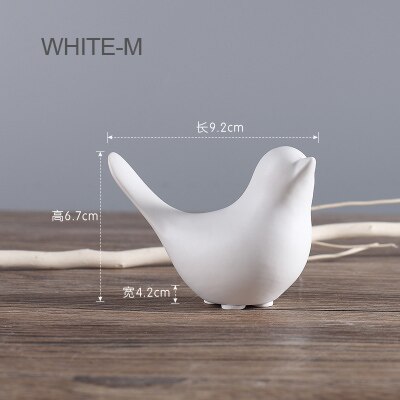 nordisch Kreative Weiß Keramik Vogel Figuren Heimat Dekoration Zubehör Party Handwerk für Wohnzimmer verwöhnen Hochzeit Ornamente: S-Weiß