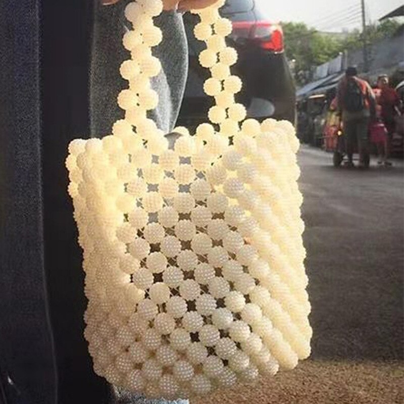 Perle Perlen Frauen's Handtaschen Luxus handgefertigt Perlen Crossbody Taschen Pro Frauen Party Abend Taschen Damen Geldbörsen: Default Title