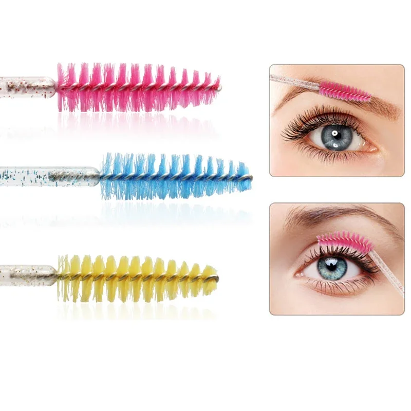 100PCS Mascara Spoolies Disposable Eyelash & Eyebrow Brushes for Salon, Extension & Makeup eyelash extension supplies