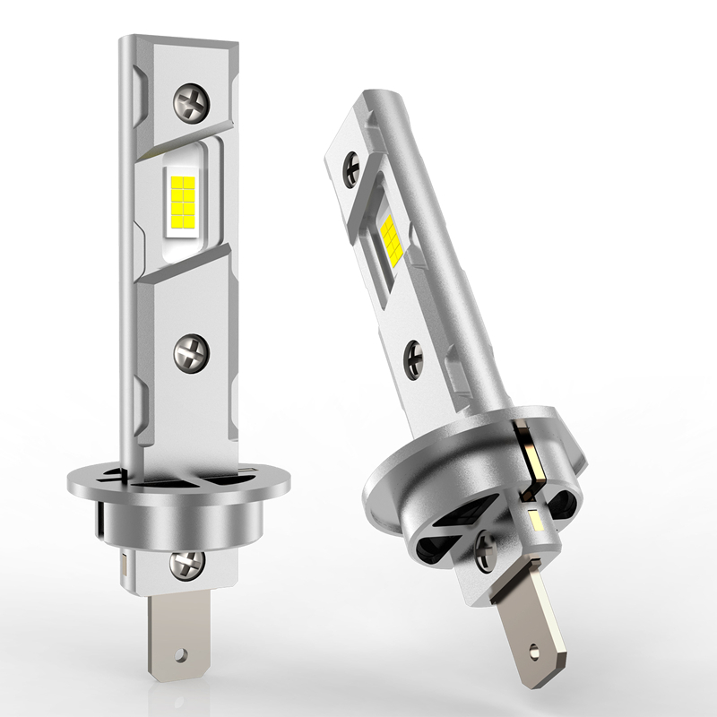 H1 H7 LED-koplampen CANBUS-verlichting Minilamp 1:1 formaat draadloze H1 H7-mistlamp met ventilator Auto LED Plug & Play 6000K 12V: Blauw