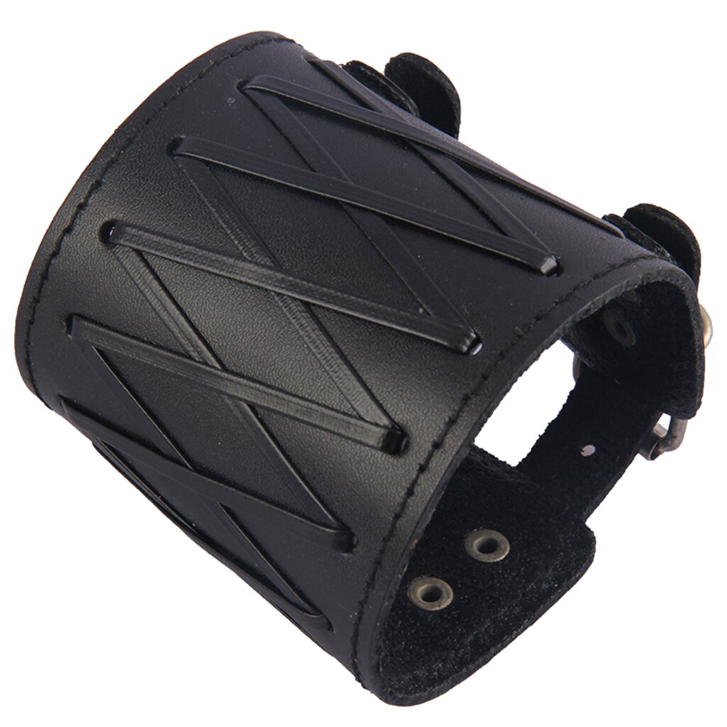 PU Leather Arm Armor Cuff Wristband Gauntlet Arm Guards Bracelet Women