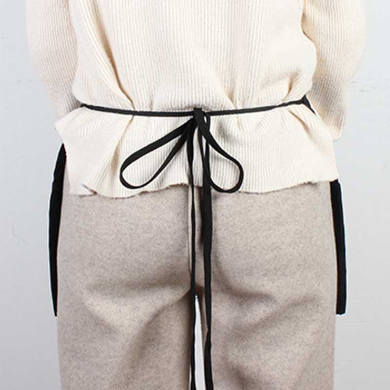 Black Server Apron 3 Pocket Waist Waiter Waitress Tip Apron Restaurant for Kitchen Cleaning Cooking Tool