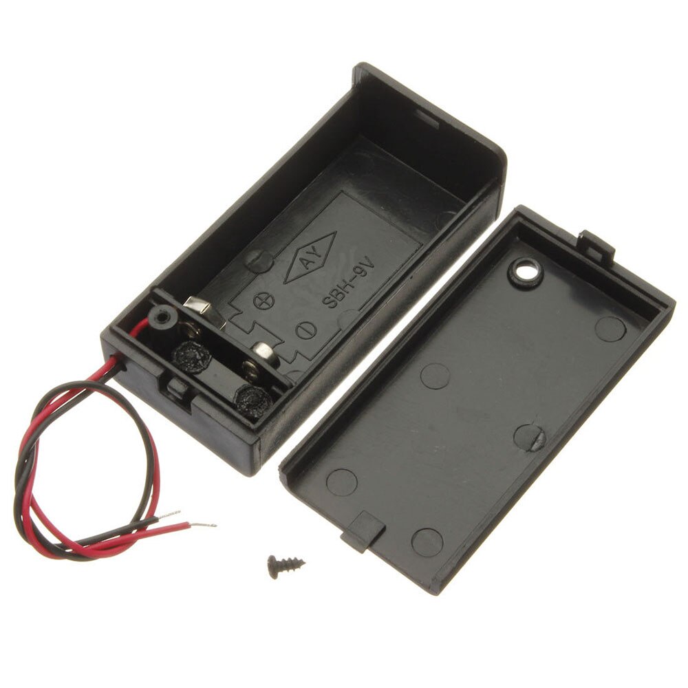 1pc 9 volt Box Pack Power Toggle Black 9V Battery Holder with ON/OFF Switch power bank case корпус