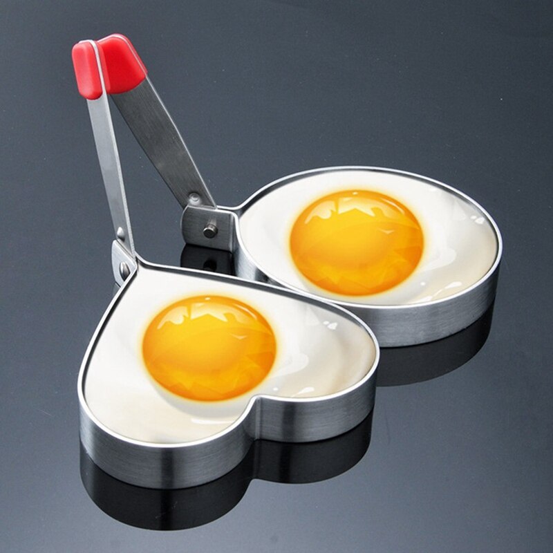 AC86 -5 Pcs 304 Stainless Steel Omelet Ring Mold Omelet Crepe Ring Cute Shaped Egg Mold Cooking Tool Frying Pan Sandwich