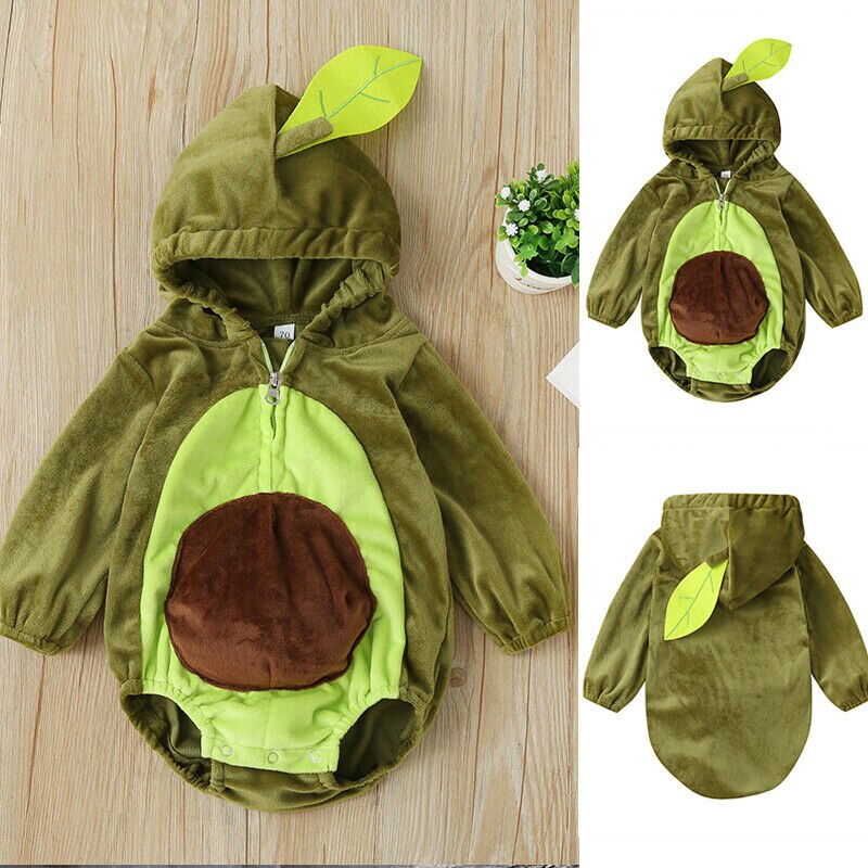 6-24M Newborn Kids Long Sleeve Jumpsuit Warm Hooded Boy Girl Romper Infant Bodysuit Autumn Baby Costumes