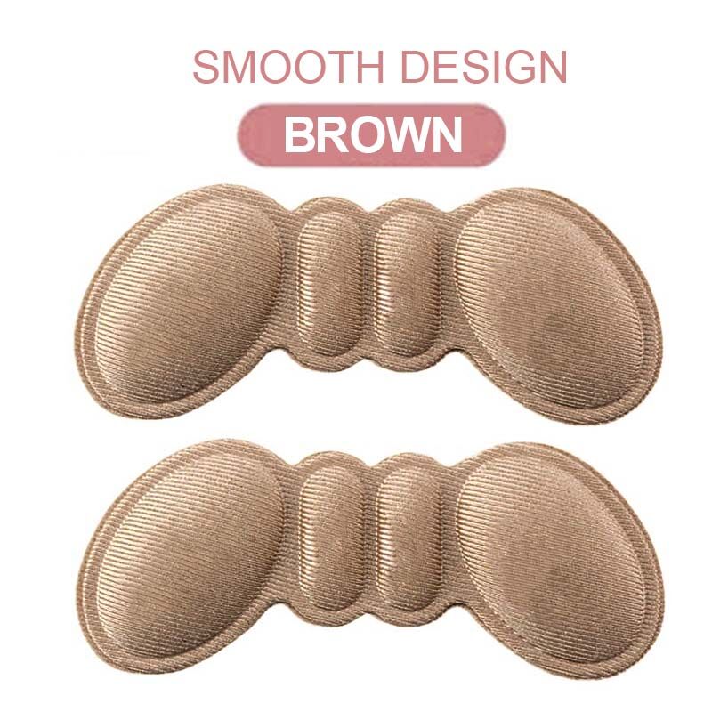 Sunvo Silikon Hacke Pads für frauen Schuhe Einsätze Hohe Fersen Gel Einlegesohlen für Schuhe Zurück Ferse Schmerzen Linderung Liner Schutz Pad: Braun glatt