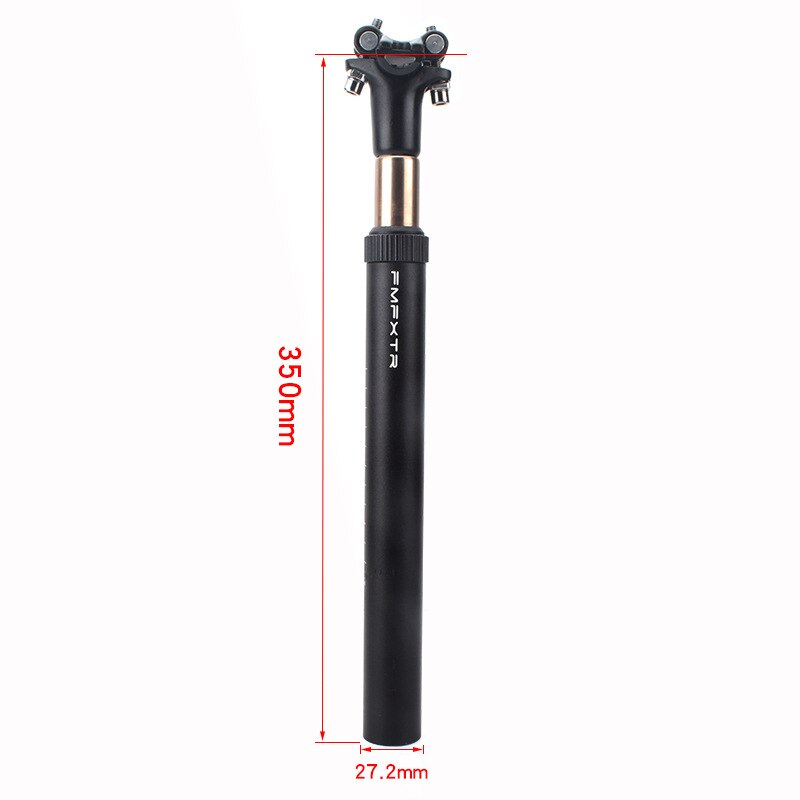 Bicycle Suspension Seatpost Shock Absorber Damping MTB Mountain Bike Seat post Bicycle Seat Tube 27.2/28.6/31.6/33.9mmx350mm: 27.2x350mm Black