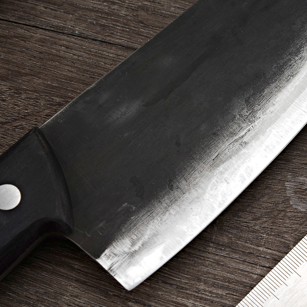 Qing utendørs kokk kokekniver sett håndlaget smidde rustfritt stål kjøkkenkniv skjærer kjøttkløyver tilbehør kokeverktøy