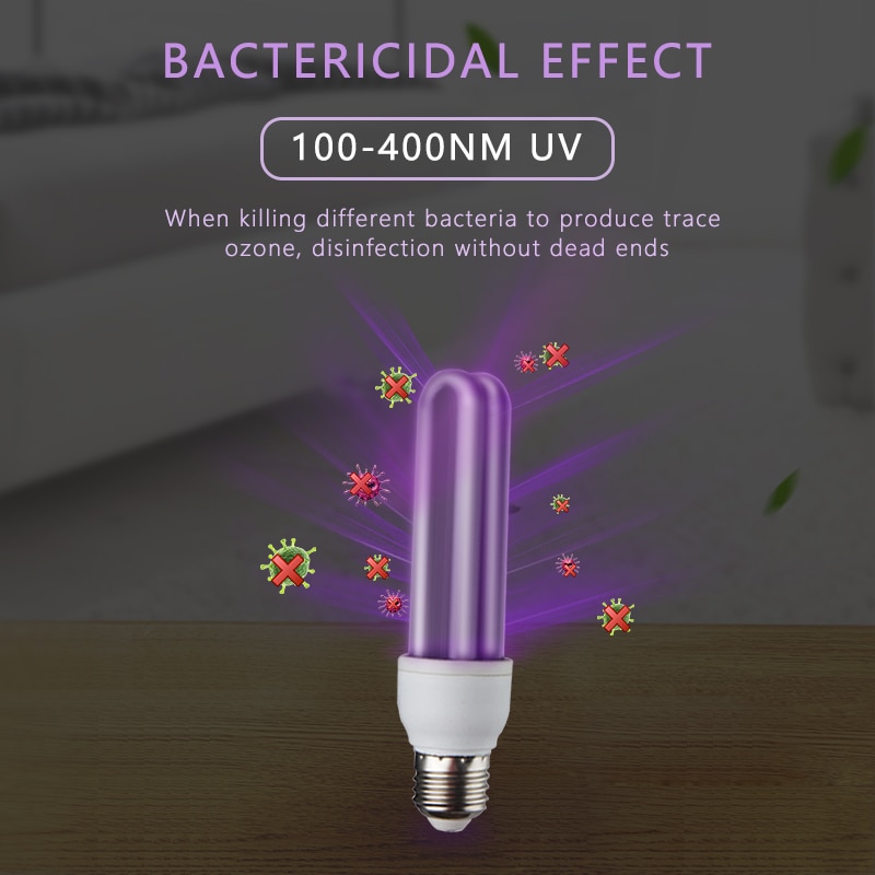 15/20W E27 RHS Online Energy Saving UV Ultra Violet Black Stage Sprial Bulb Ultraviolet Sterilization UV Lamp Quartz Glass Bulbs