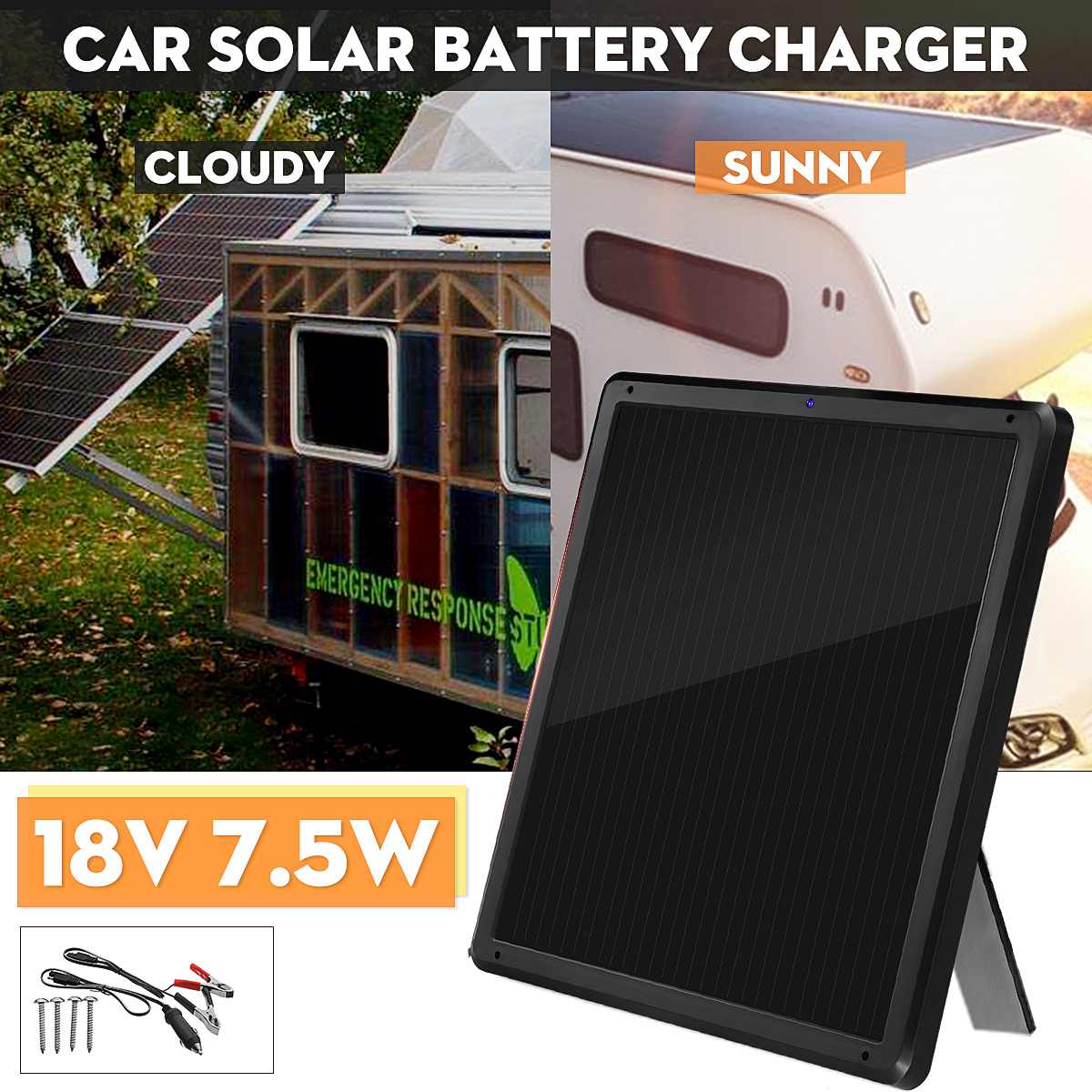 12V Solar Panel Solar with battery Waterproof Car Battery Charger Solar Cells 12V batter for Outdoor Camping Hiking 5PCS/sets