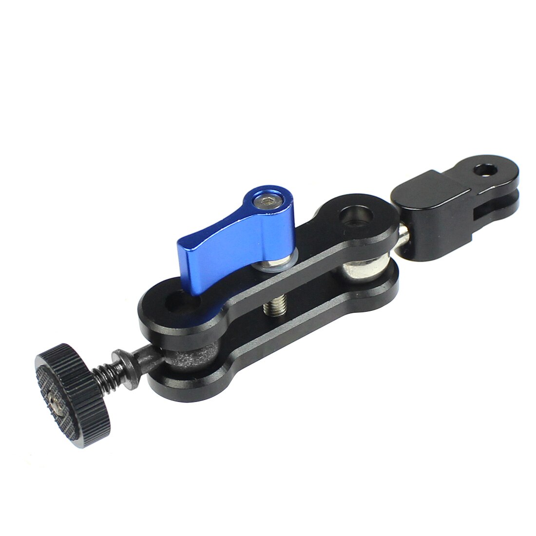 Magic Arm Statief Mount 1/4 Adapter Dual Head Pivot Activiteit Connector 360 Rotatie Aluminium Voor Gopro Hero 9 8 7 actie Camera: Type B Blue