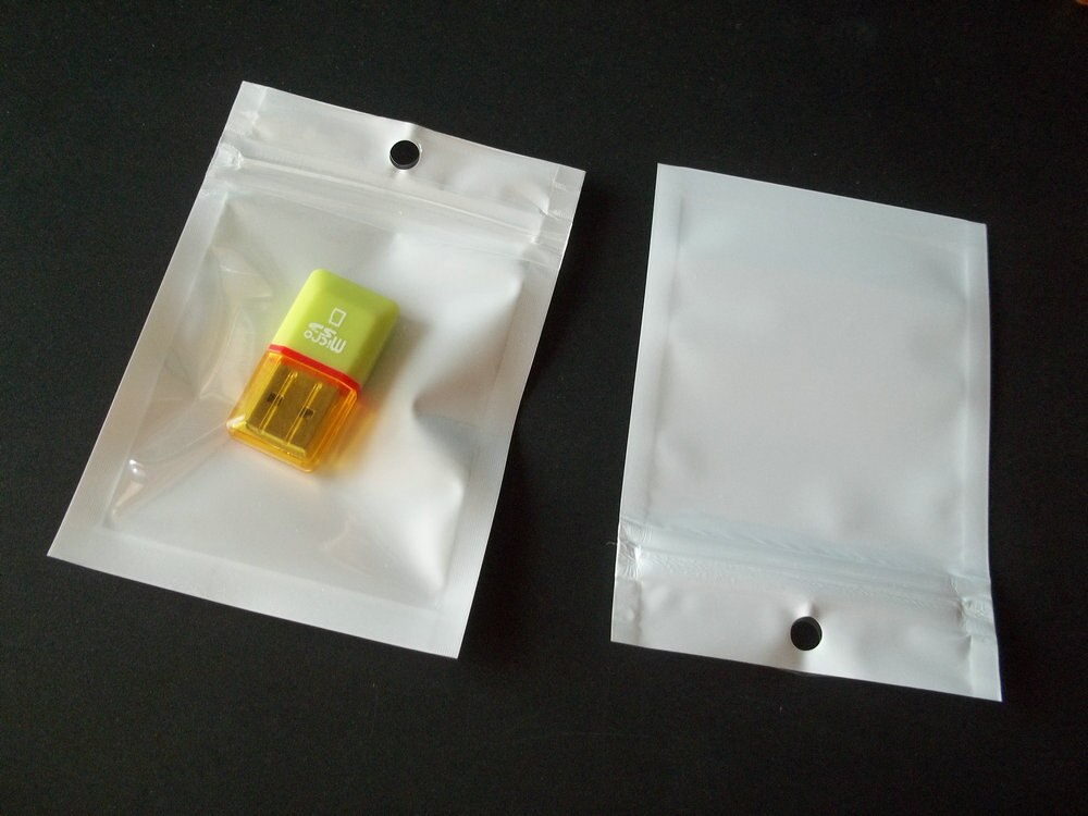 500pcs/Lot 6*10cm clear/white Pearl retail packing plastic bag pack package bag poly opp pe packaging bag