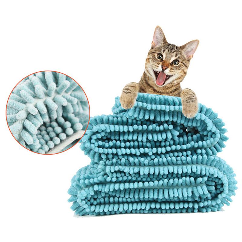 Pet Towel Fiber Pet Absorbent Towel Soft Warm Dog Cat Super Absorbent Drying Pet Bath Towel Grooming Pet Product