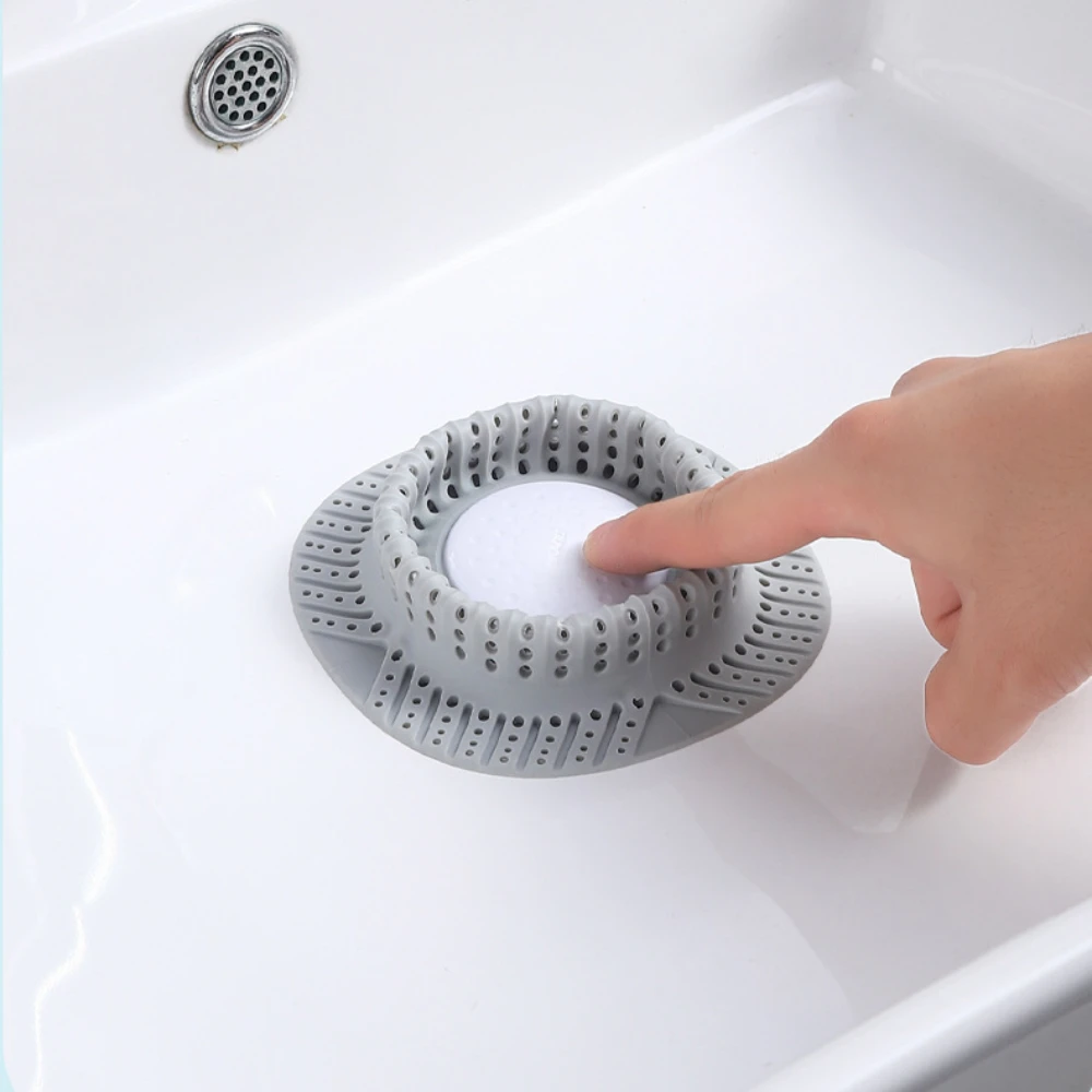 Bathtub Drain Hair Catcher Collapsible Drain Protector for Pop-Up and Regular Drains of Shower Bathtub Tub Bathroom Sink