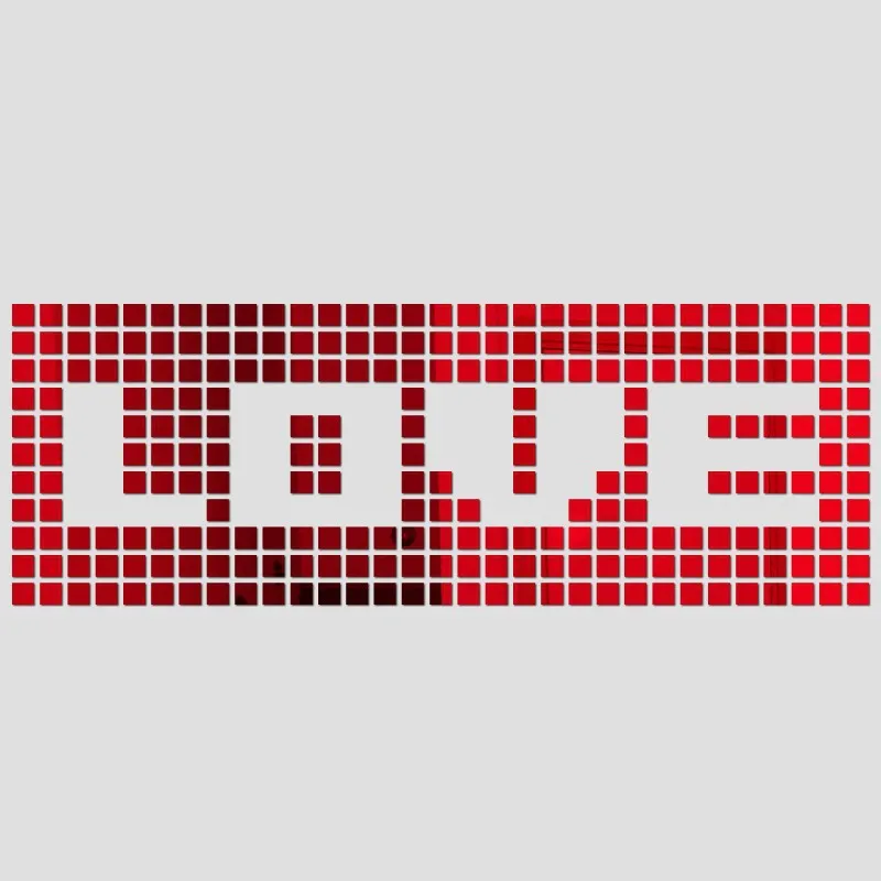 100 Uds 2/3/4cm DIY objetos pequeños pegatinas de mosaico cuadrado espejo redondo pegatinas de pared acrílicas accesorios artesanales pegatinas de fondo: Pequeño / Gris