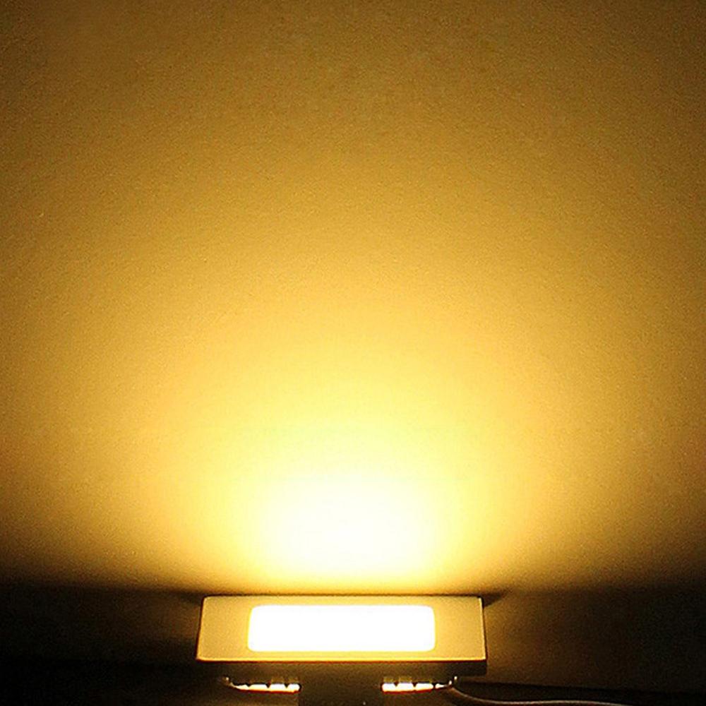 Spot lumineux carré encastrable encastrable pour le plafond, éclairage décoratif de plafond, idéal pour une chambre à coucher ou une cuisine, 3/6/9/12/15/18W, panneau lumineux LED: Warm White / 3W