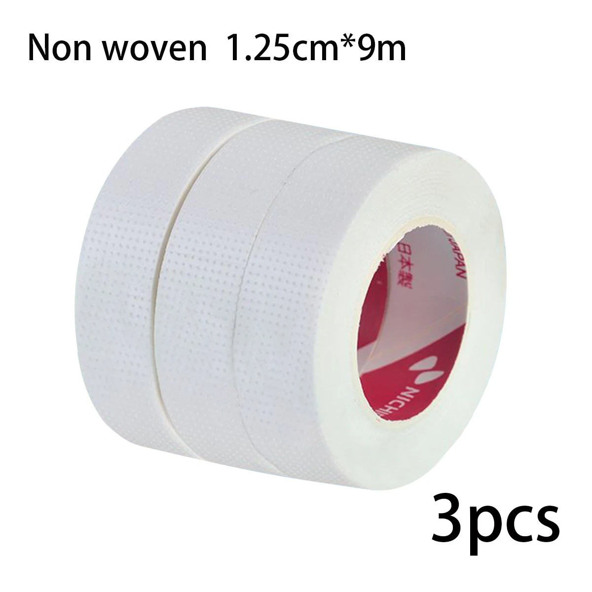 Cinta para pestañas, tela adhesiva transparente, 9m/10 yardas/rollo, cinta adhesiva de tela microporosa transpirable para suministro de extensiones de pestañas: Blanco