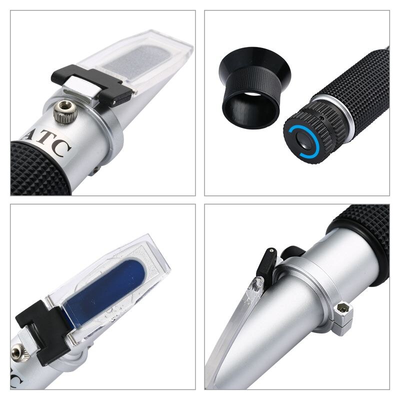 Rifrattometro per mosto di birra e vino, gravità specifica a doppia scala 1.000-1.120 e Brix 0-32%, sostituisce l'idrometro Homebrew (alluminio