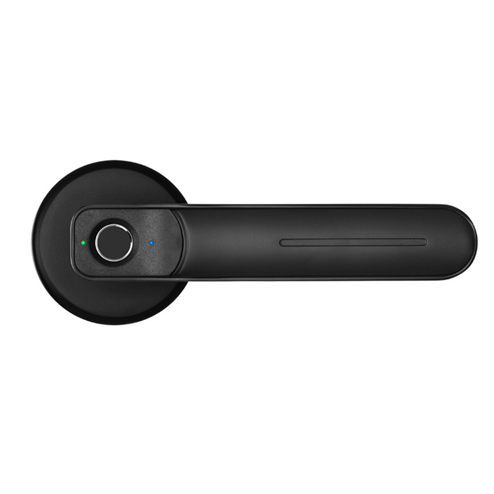 Handle Fingerprint Door Lock Electric Smart Biometric USB Port Apartment Hardware Zinc Alloy Family Easy Install With Keys: Black