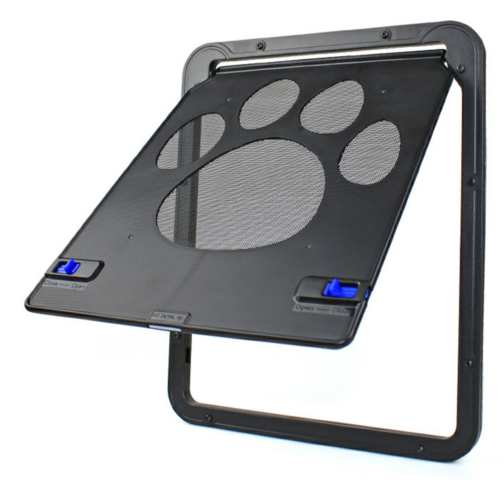 Pet Screen Door Cat Door Sliding Screen Pet Door with Magnetic Flap Lock Automatically for Small Cats Dogs 26x20.5cm