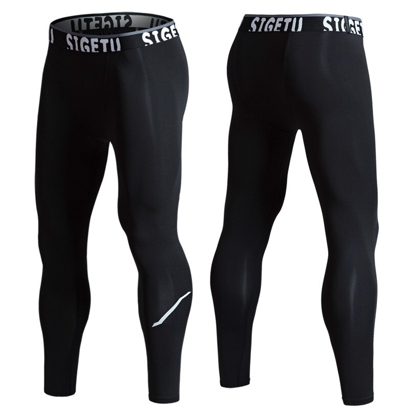 Calças de compressão dos homens do esporte collants leggings para o homem dos homens correndo ginásio esportes fitness secagem rápida calças de treino de fitness