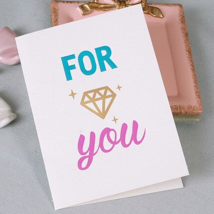 1 stk valentinsdag beskedkort kreativitet mini fødselsdagskort 20 stilarter kan vælge pap lykønskningskort kraft konvolut: Stil 1