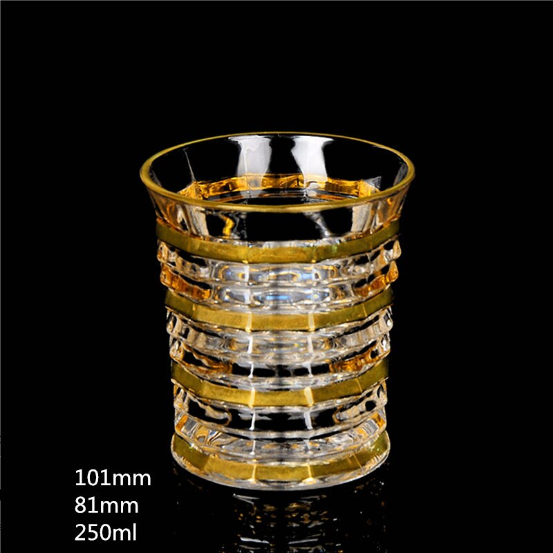 Ouderwetse Whisky Glas Trace Golden Crystal Drinkglazen Chivas Wijn Cup Bar Vasos De Cristal Verre Een Vin Vidro tumbler: Style 3