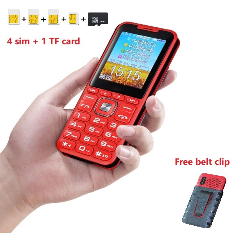 H08 Four Card Four Standby Card Straight Old Man Machine Big Speaker Big Button Function Machine Voice King Electronic Button Mo