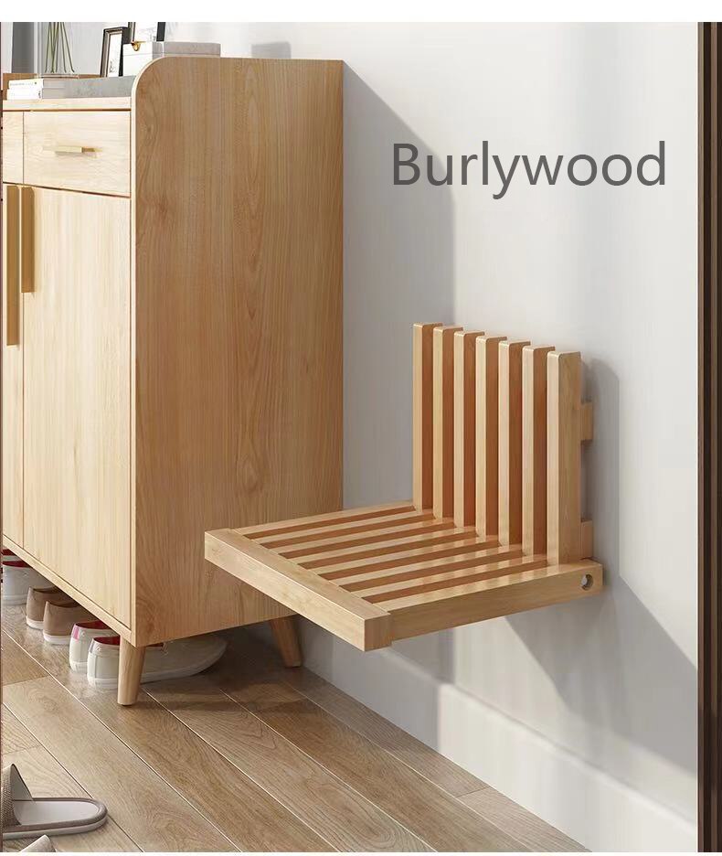 Verborgen Muur Opknoping Ultra Dunne Klapstoel Veranda Stoel Schoen Veranderende Muur Gemonteerde Vouwen Badkamer Kruk